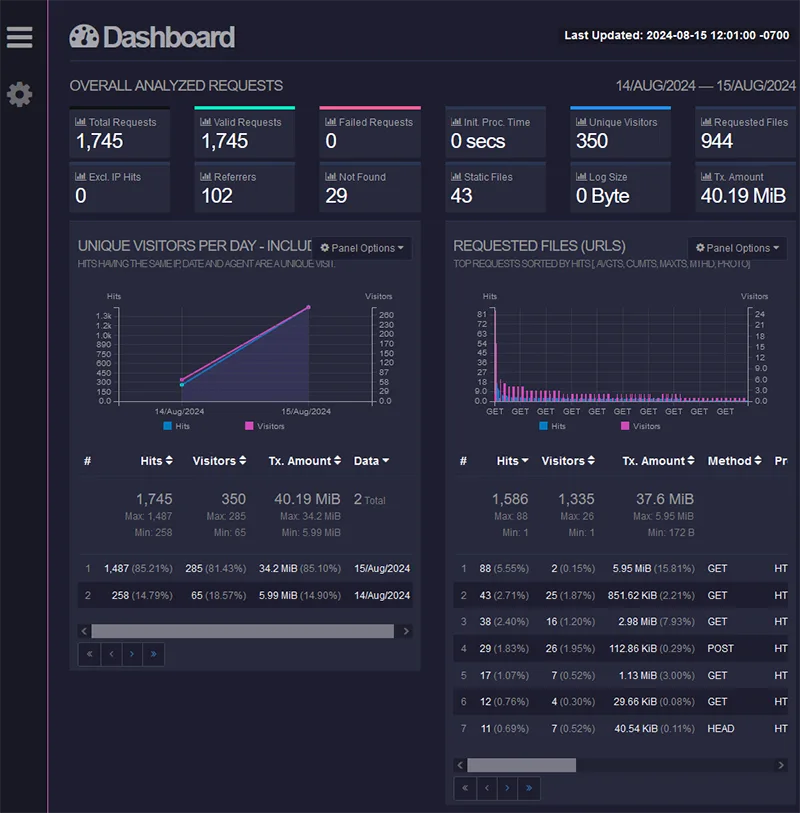 GoAccess First Report